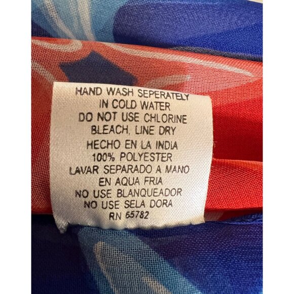 American Flag Patriotic Semi Sheer Striped Scarf Wrap Shawl - Hi Lites 72 x 43" - Picture 7 of 7